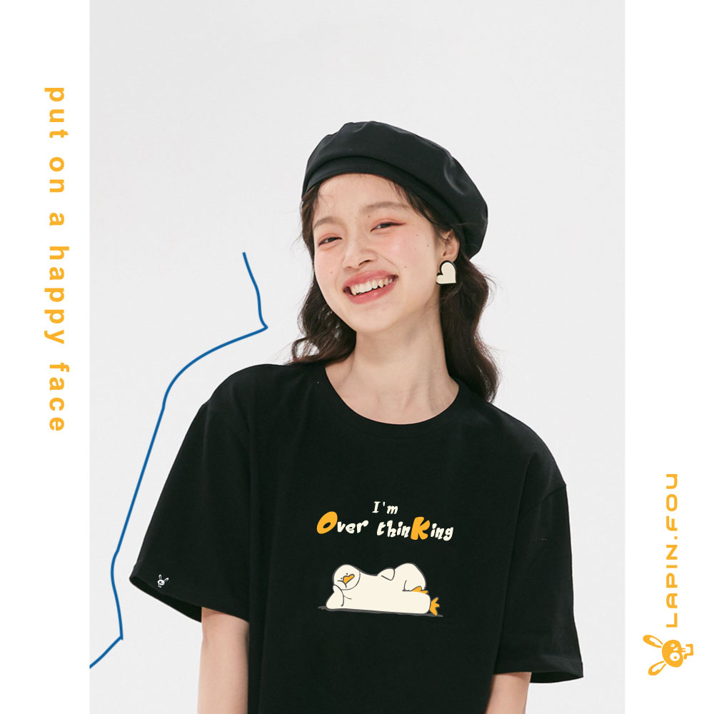 Áo Thun Unisex Nam Nữ Local Brand - Lapin.Fou Over Thinking