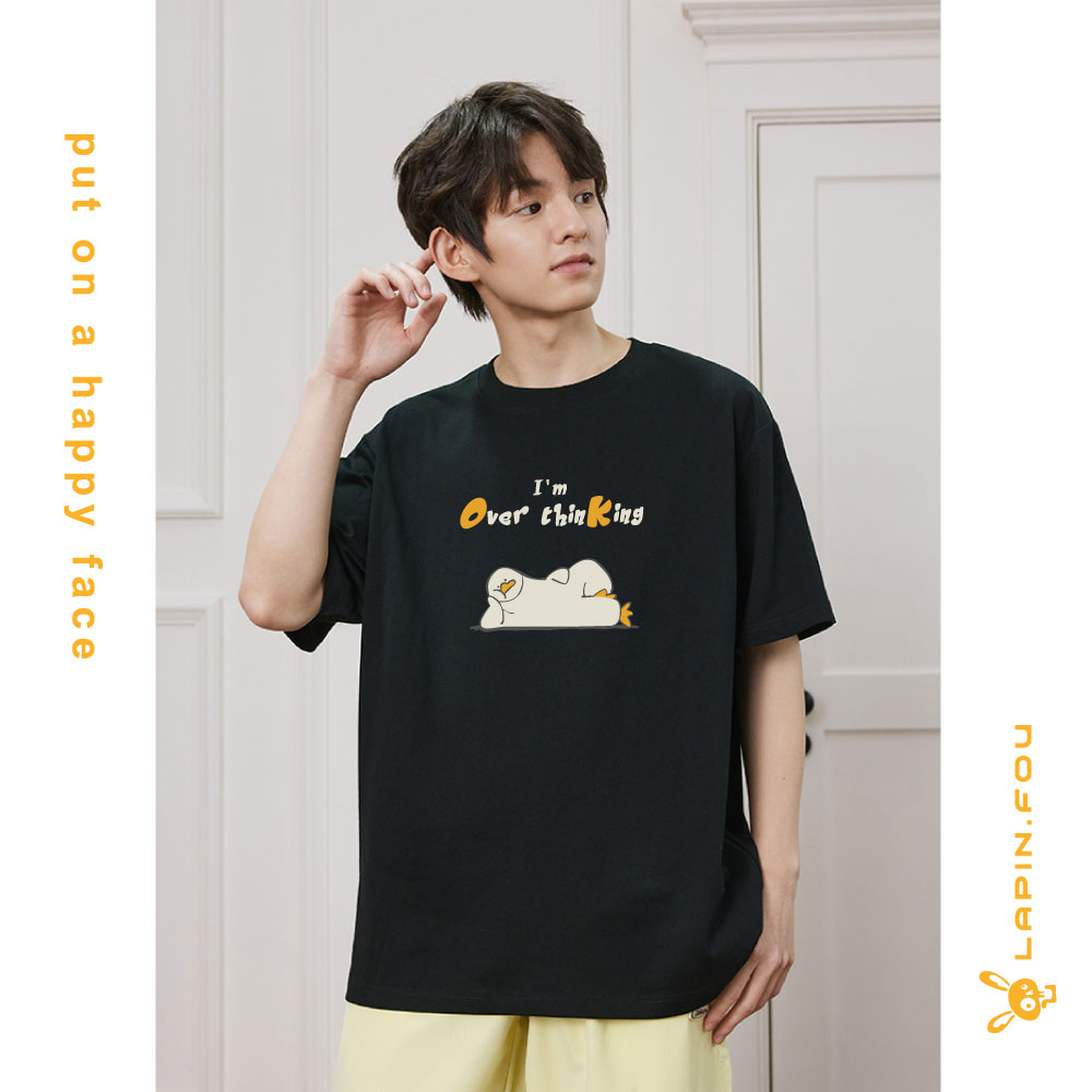 Áo Thun Unisex Nam Nữ Local Brand - Lapin.Fou Over Thinking