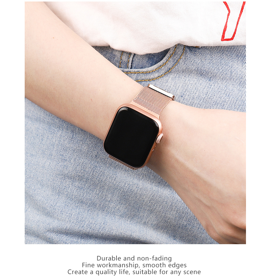 Dây Đồng Hồ Milano Cho Đồng Hồ Thông Minh Đồng Màu Cho Đồng Hồ Apple 7/SE/6/5/4/3/2 Kích Thước 38/42/45/49Mm cao cấp