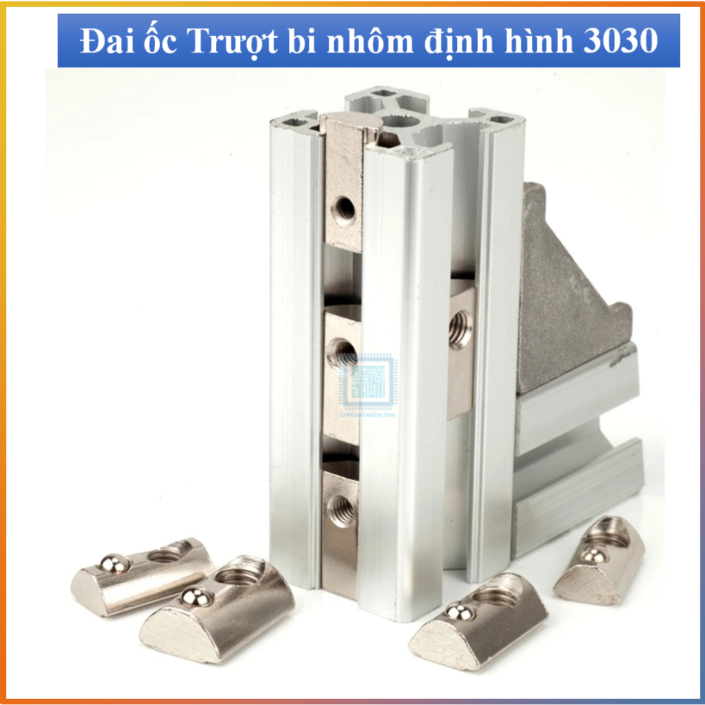 Đai ốc Trượt bi nhôm định hình 3030