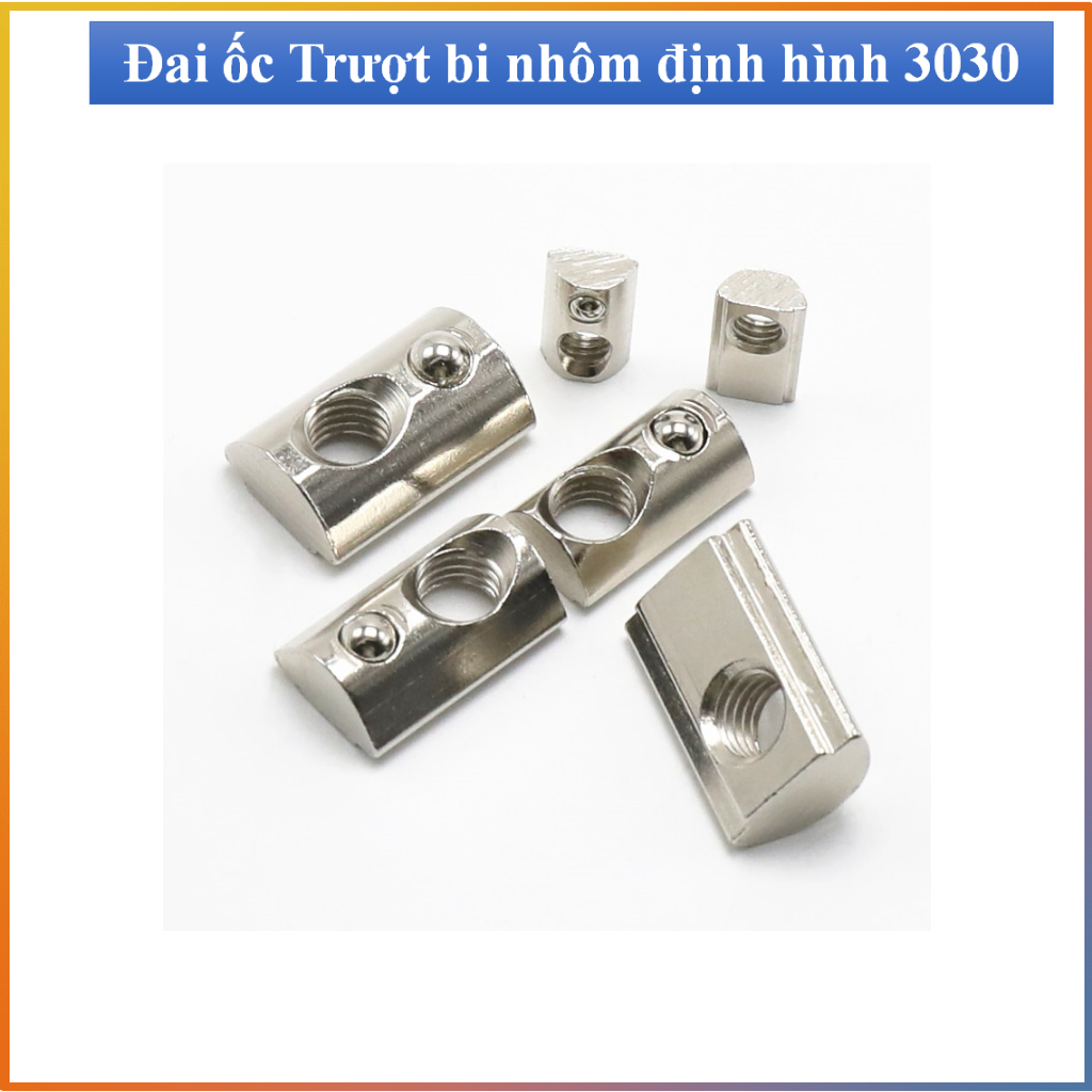 Đai ốc Trượt bi nhôm định hình 3030