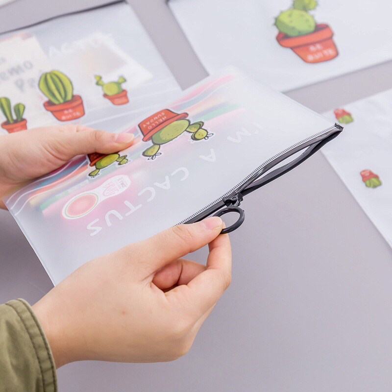 Túi Zip A5 họa tiết dễ thương