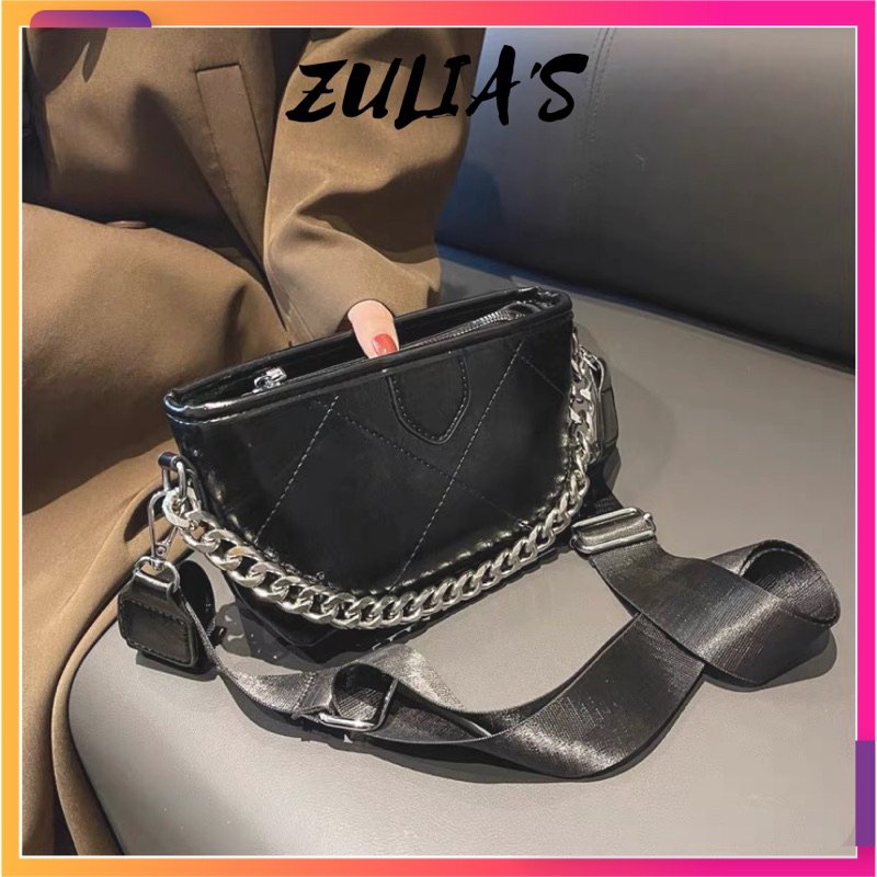 Túi xách nữ đeo chéo Hobo phối xích hottrend 2023 Zuliashop8386
