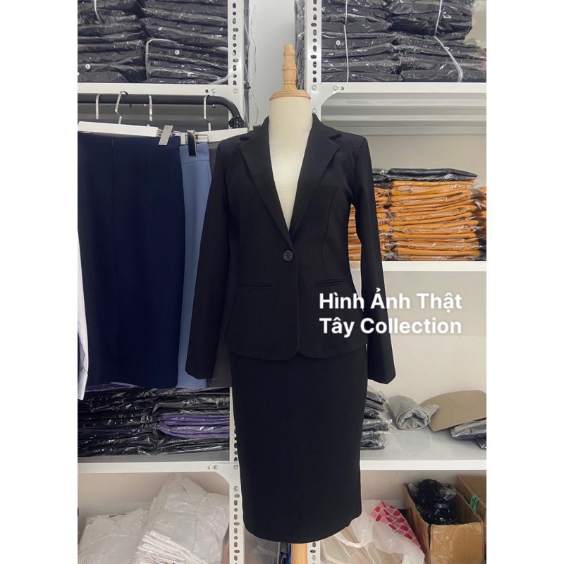 Bộ Vest Chân Váy 2 Lớp Cao Cấp Tây Collection, Vải Đẹp, May Kĩ, Form Ôm Tôn Dáng