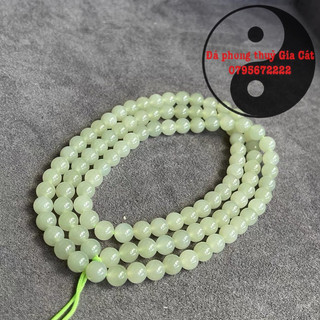 Vòng tay đá ngọc hoà điền 5A vip quấn kiểm định đẹp