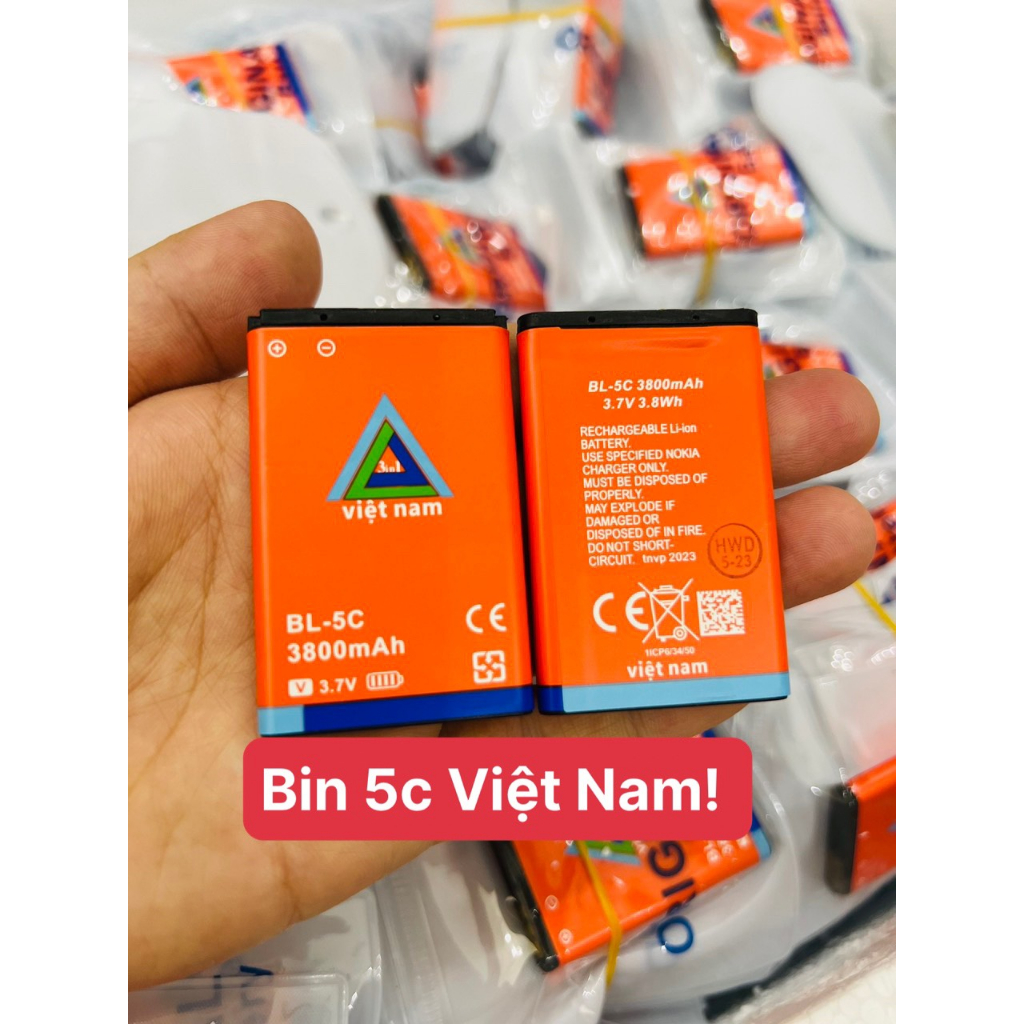 Pin nokia dung lượng cao 5C.4C.4U.4UL.4L 3800mAh dành cho dòng máy NOKIA. BH 1 đổi 1