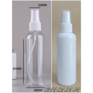 Chai nhựa chiết mỹ phẩm nắp phun sương 100ml