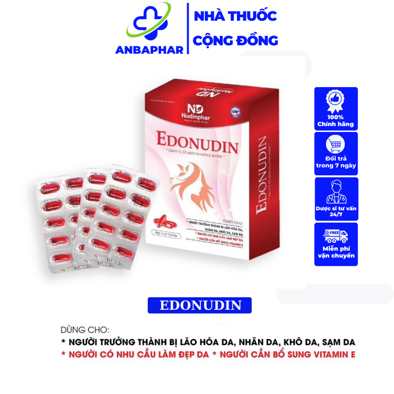 Vitamin E Đỏ, Hỗ trợ da trắng sáng, đều màu hơn, mờ các vết thâm sẹo