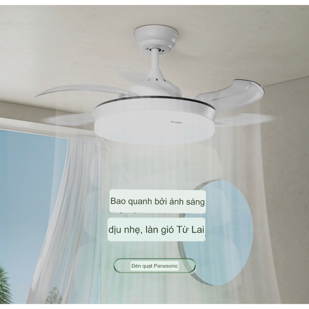 Quạt Trần đèn trang trí Panasonic HHLZ2000, Quạt trần trang trí phòng bếp, Quạt trang trí phòng ngủ chính hãng Panasonic