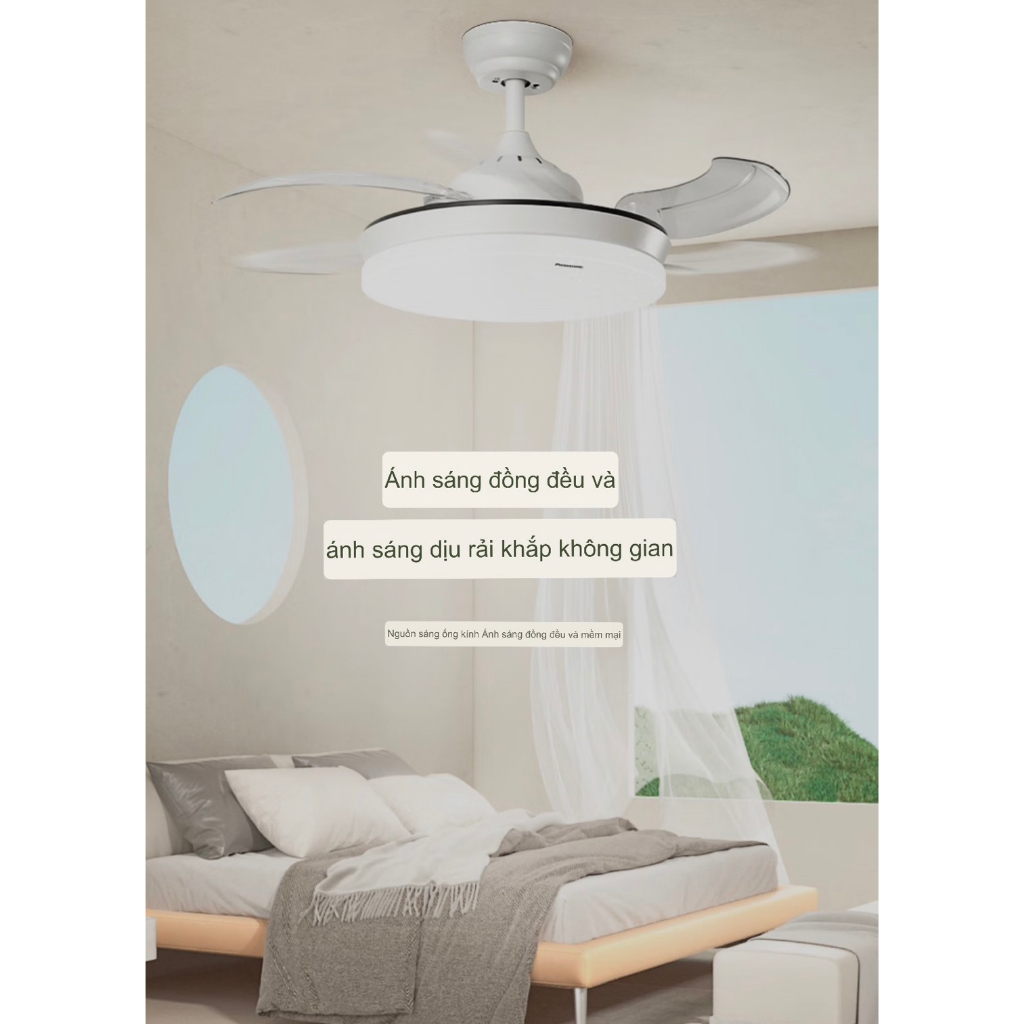 Quạt Trần đèn trang trí Panasonic HHLZ2000, Quạt trần trang trí phòng bếp, Quạt trang trí phòng ngủ chính hãng Panasonic