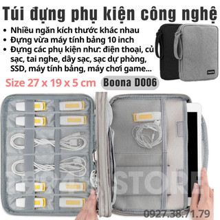FREESHIP Túi đựng phụ kiện công nghệ Boona/Baona D006, D002, D006, F17 - Chống sốc chống thấm nước - Hàng chính hãng
