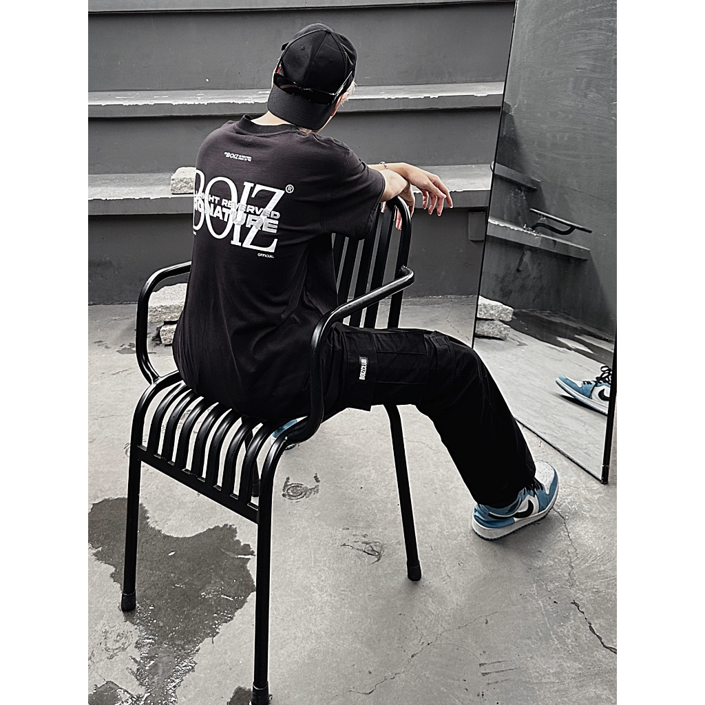 Áo thun form rộng SIGNATURE BOIZ basic unisex tay lỡ dành cho nam nữ