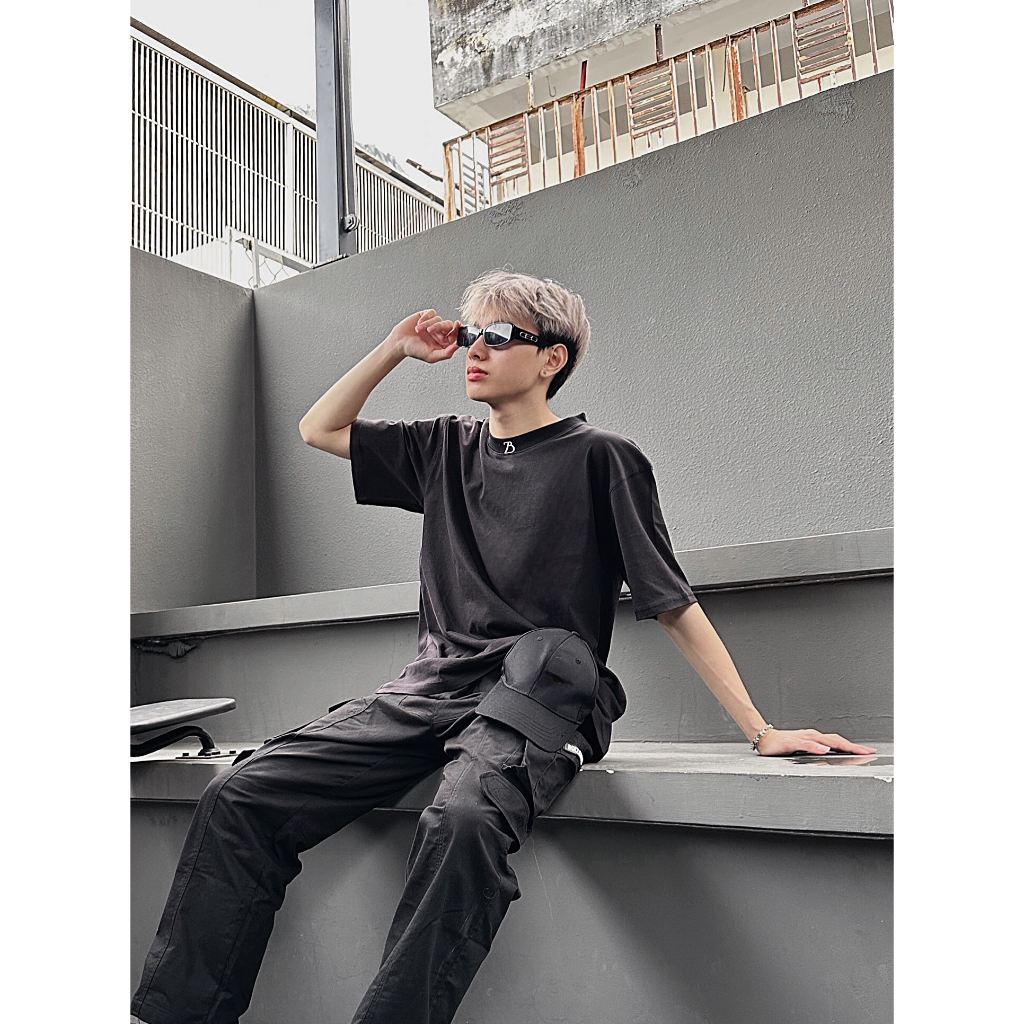 Áo thun form rộng SIGNATURE BOIZ basic unisex tay lỡ dành cho nam nữ