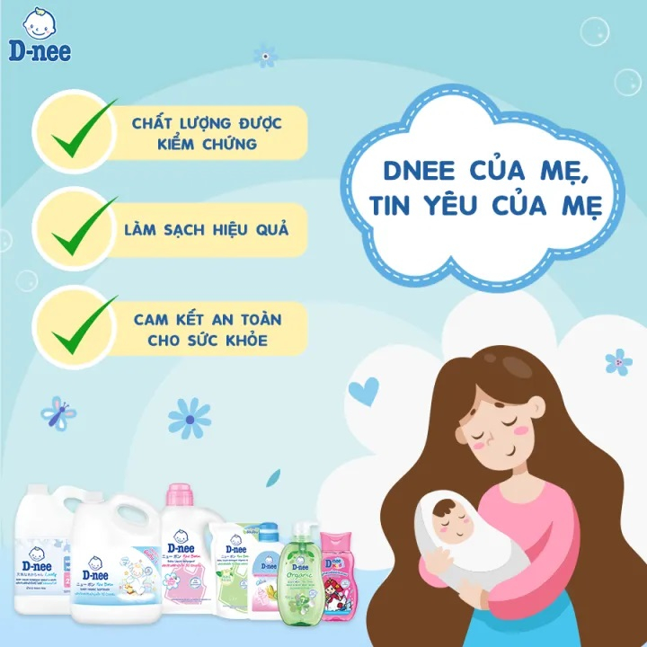 DNEE - Nước Giặt Xả Quần Áo Cho Trẻ Em Dnee Thái Lan 3000ml Tem Công ty Đại Thịnh