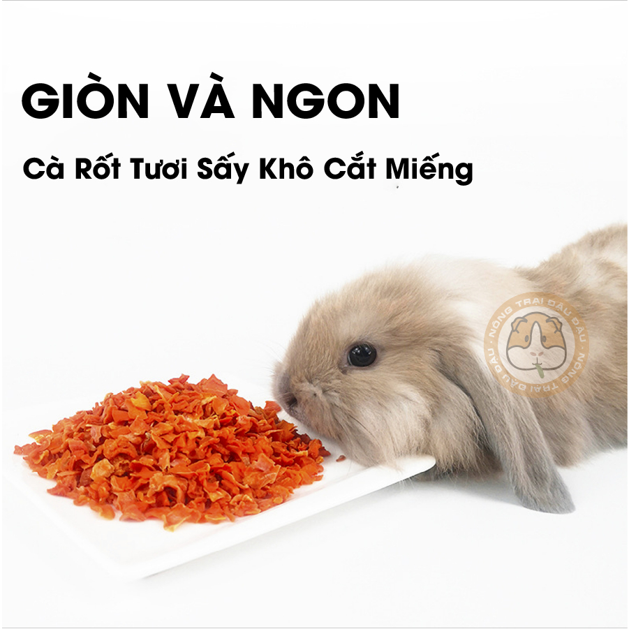 Cà Rốt Sấy Cho Thỏ, Bọ Ú, Chinchilla Giàu Vitamin 100g