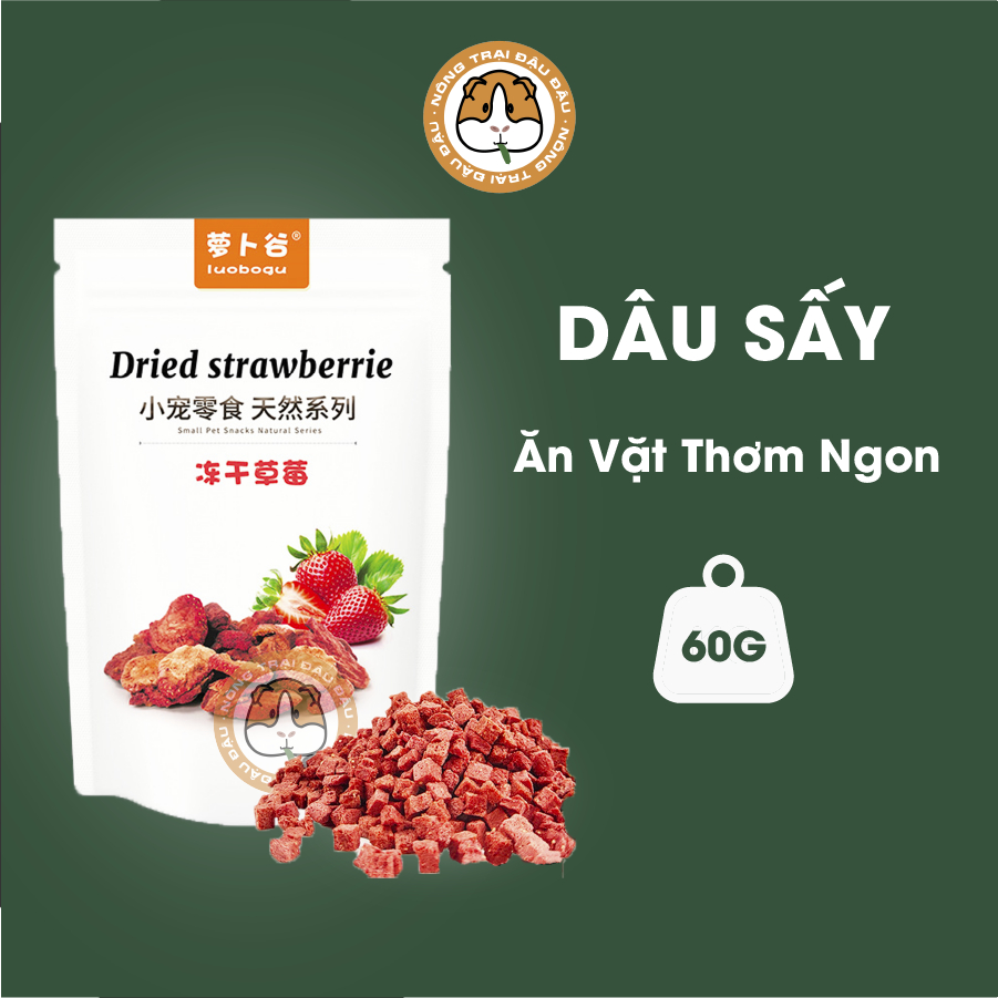 Dâu Sấy Cho Thỏ, Bọ Ú, Hamster Giàu Vitamin 60g