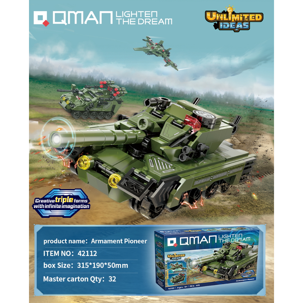 Đồ chơi lắp ráp, xếp hình Qman 42112 - Tiên Phong
