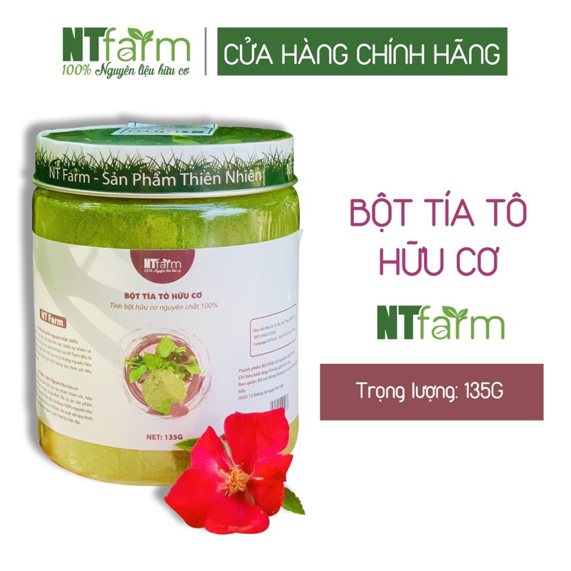 Bột Tía Tô NTFARM hữu cơ nguyên chất