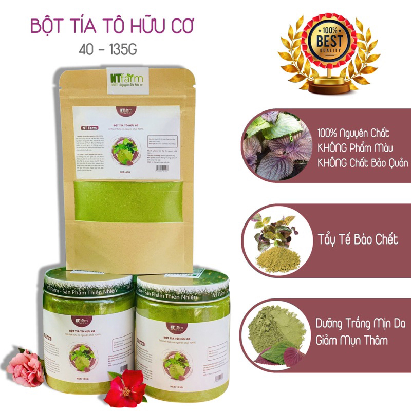 Bột Tía Tô NTFARM hữu cơ nguyên chất
