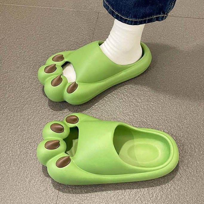 Dép Chân Gấu, Móng Vuốt Mèo dễ thương, Dép bánh mì nữ đế độn dày siêu nhẹ đi trong nhà ♥ iDÉP HCM ♥ DL339