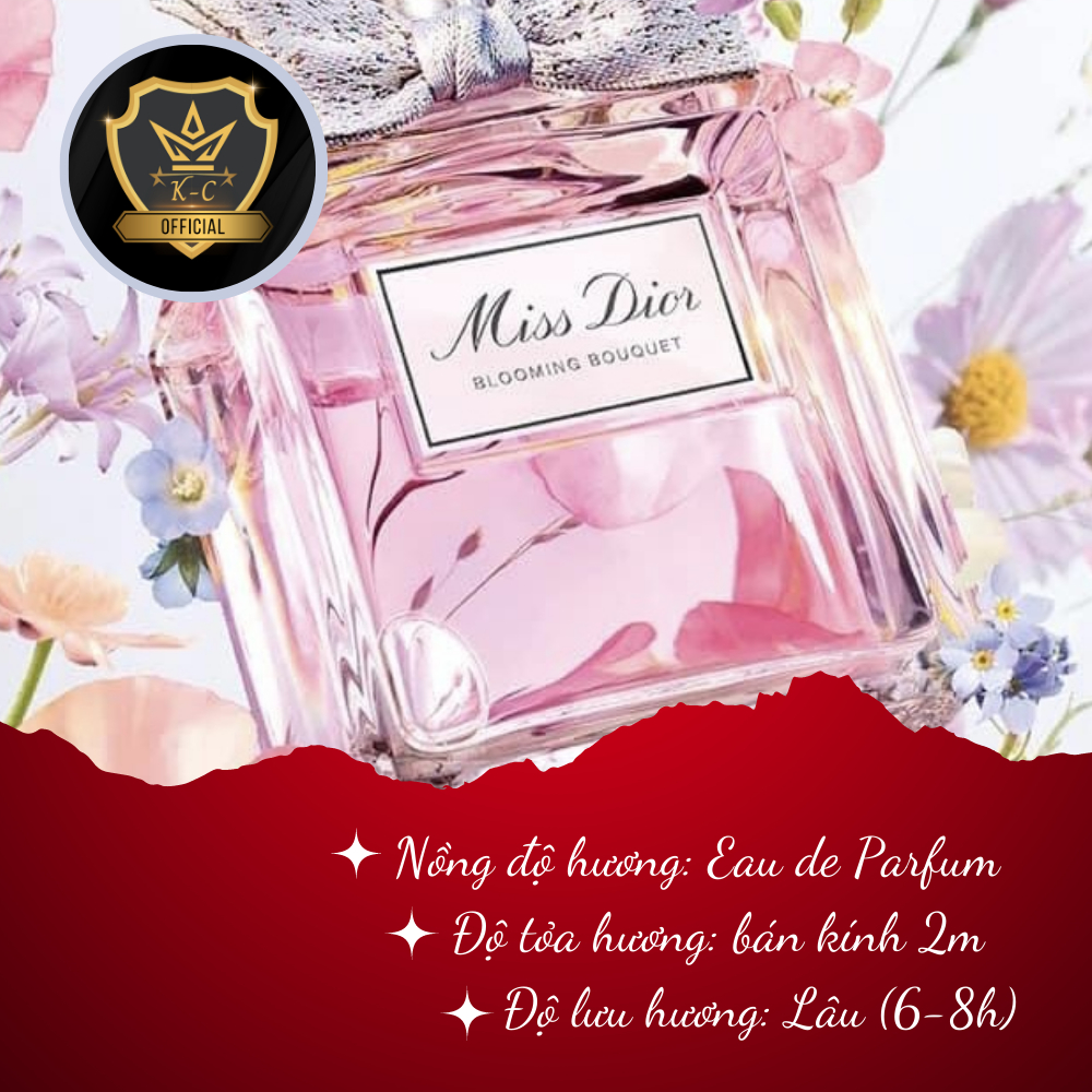 Nước Hoa  Nữ Miss Dior Blooming Bouquet Edp Nước Hoa Chiết   10ml Hương Thơm Sang Trọng Dịu Dàng Quyến Rũ