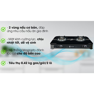 Bếp ga đôi Sakura SA-650G hàng mới fullbox chính hãng 100%