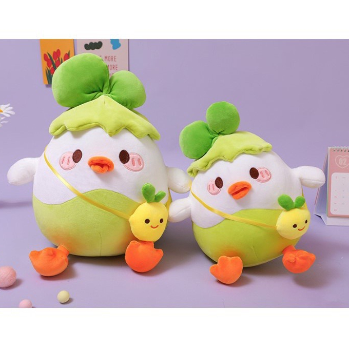 Gấu Bông Gà Bắp Cải Siêu Cute Mềm Mịn Size 25cm - Gà Ngồi