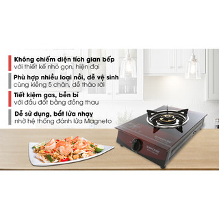 Bếp ga đơn Sunhouse SHB212KG và Kiwa KW-300G