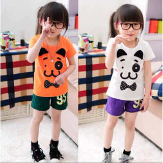 Áo cộc tay cho bé gái, áo thun ngắn tay hè bé gái phông mèo