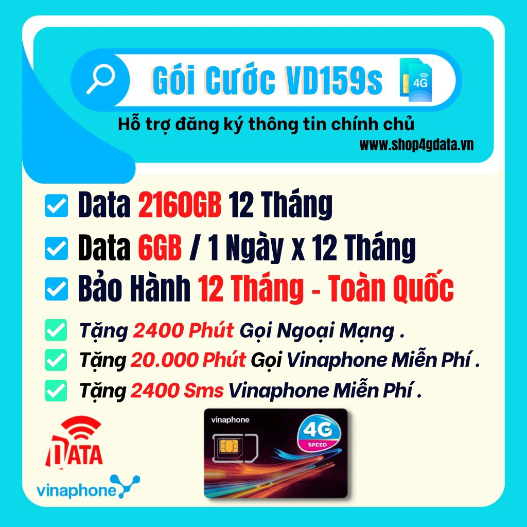 Sim VD89P Gói Cước 14 Tháng , Miễn Phí 1680GB Data , Miễn Phí Gọi , Bảo Hành 14 Tháng