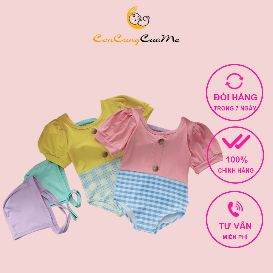 Áo tắm bé gái kiểu dáng Hàn Quốc xinh xắn Đồ bơi trẻ em, Bikini đi biển 1 2 3 4 5 6 tuổi
