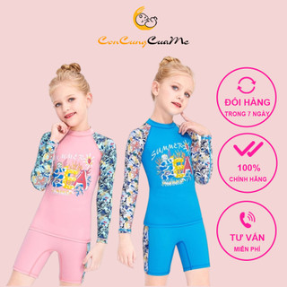 Bộ bơi bé trai, bé gái liền thân size đại 10-45kg Quần áo bơi trẻ em đi biển từ 1 tuổi đến 13 tuổi Amberkids