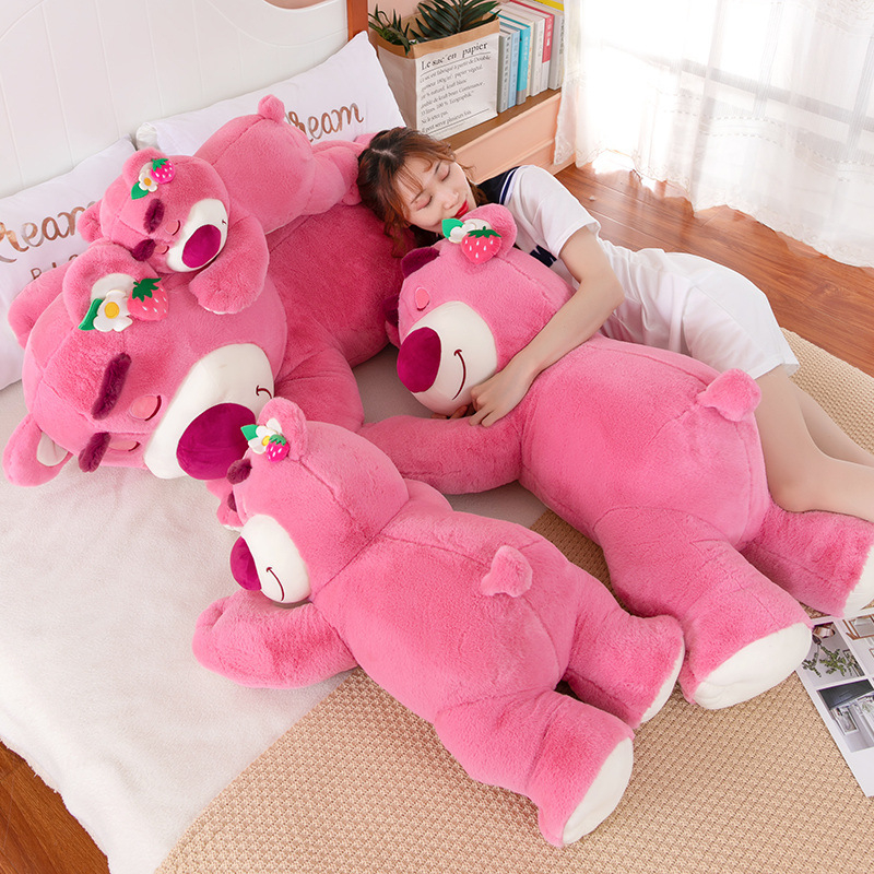 Gấu Dâu Lotso, Gấu Bông Dâu To Nằm Cute Dễ Thương EDA'S HOUSE