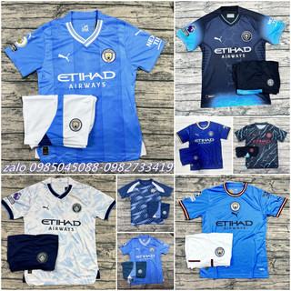 Áo Bóng Đá CLB Manchester City- Chuẩn Đủ Mẫu Thi Đấu - - Vải GAI THÁI Polyeste CAO CẤP