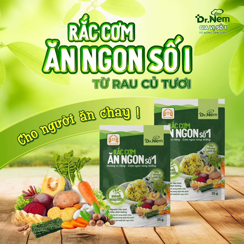 Gia Vị Rắc Cơm Ăn Ngon số 1 DR NEM -Từ nông sản tươi sạch giúp bé có một bữa ăn ngon giàu dinh dưỡng