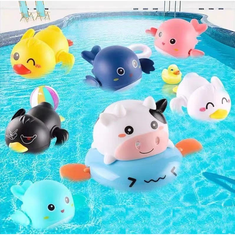 Đồ chơi chú rùa cá cua cót biết bơi nhà tắm siêu yêu cho bé