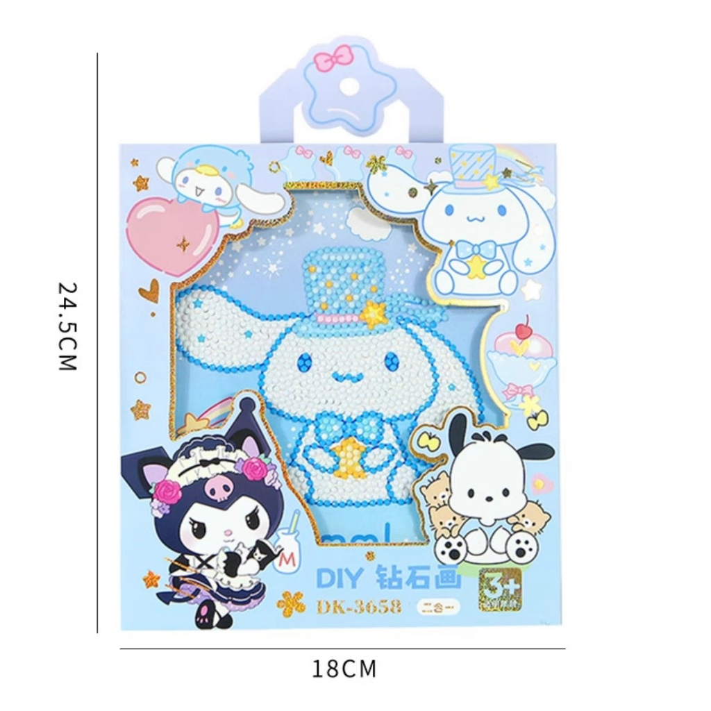 Thanh lý dọn kho Đồ chơi tranh đính đá kim cương tự làm có khung kèm phụ kiện kích thước 20x18 cm - chọn mẫu cho bé