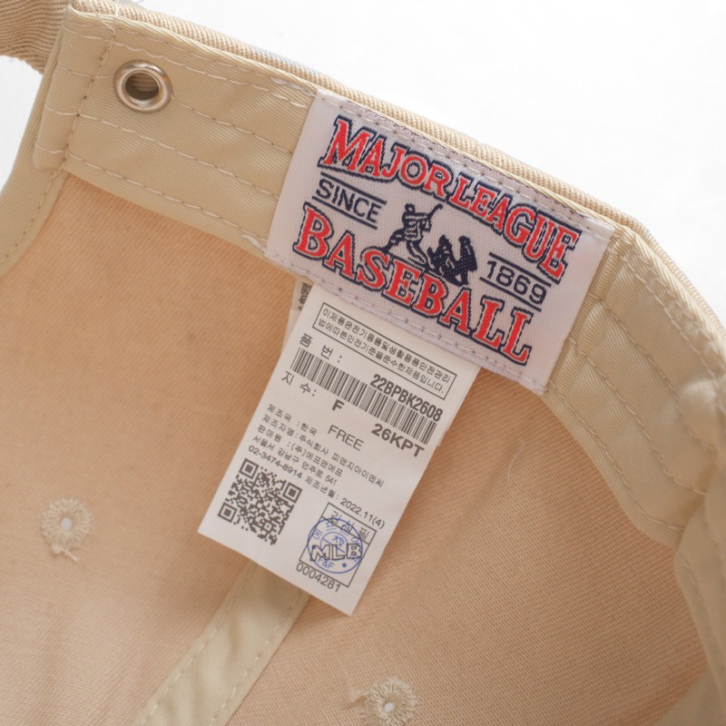 Mũ lưỡi trai Meowist Unisex MLB chất liệu vải Kaki logo NY ,nón lưỡi trai Hàn Quốc