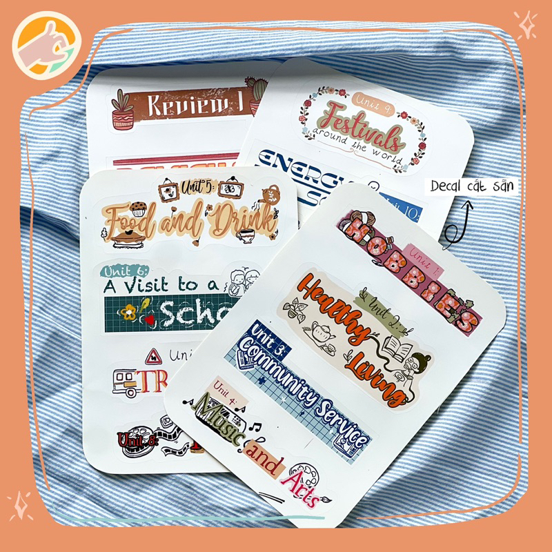 Sticker decal nhãn dán tựa môn Anh văn lớp 7 - sách Kết nối tri thức