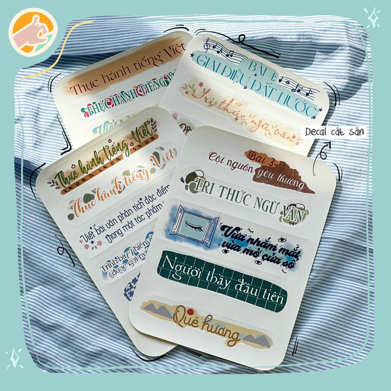 Sticker decal nhãn dán tựa bài ngữ văn lớp 7 - sách Kết nối tri thức