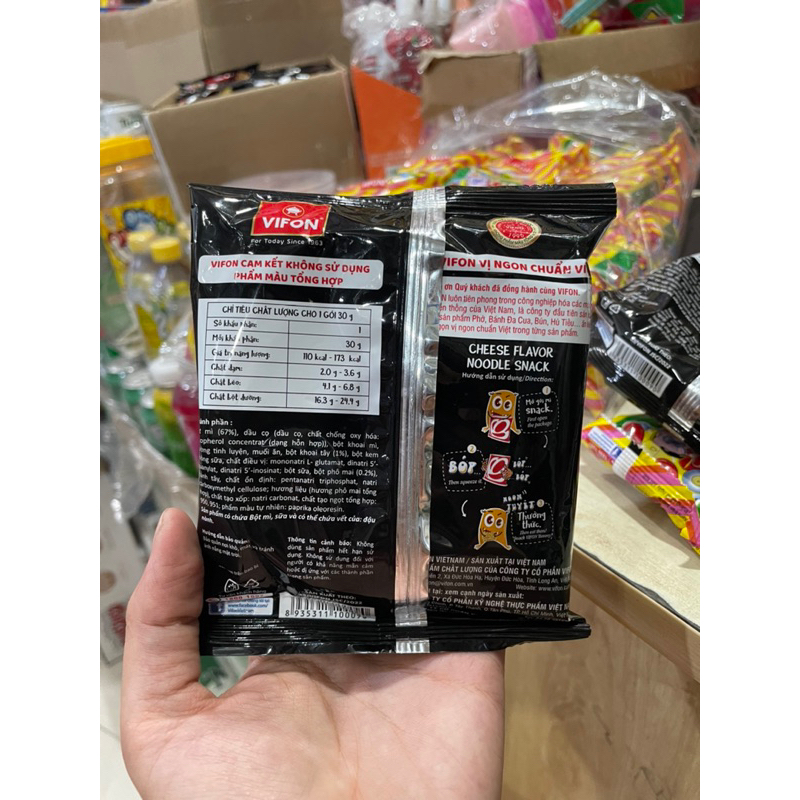 Snak mì tôm trẻ em vị phô mai gói 30g hãng Vifon