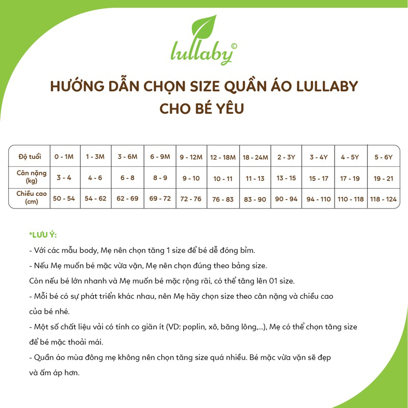 Bộ băng lông cài lệch cho bé trai và bé gái LULLABY NH527M