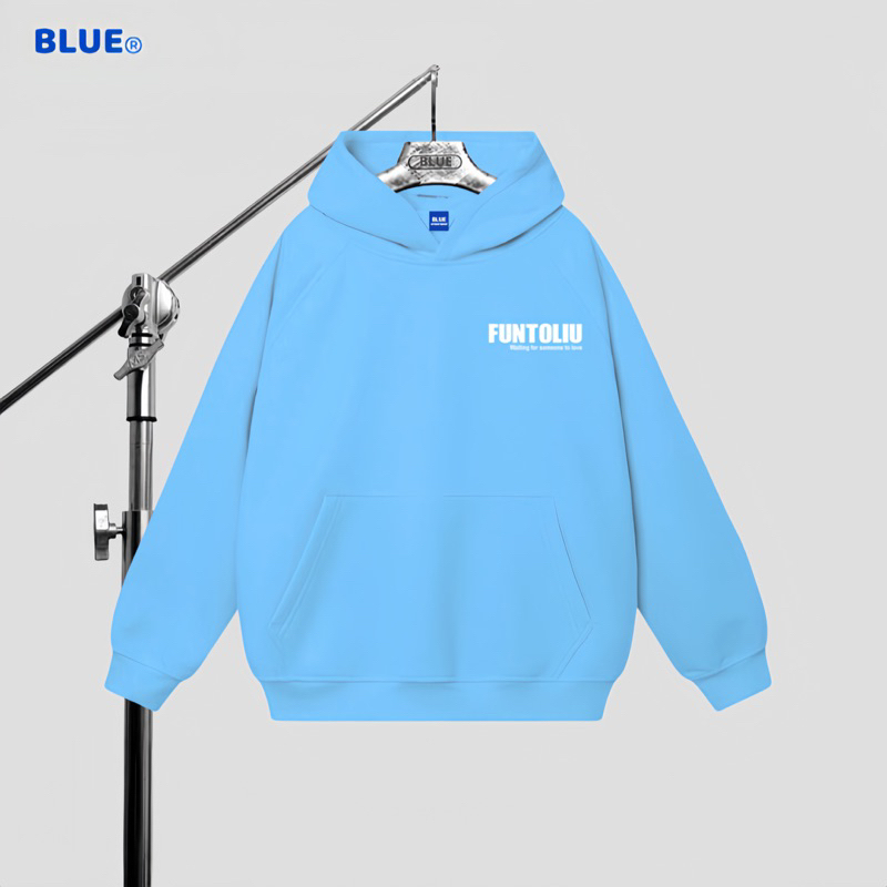 Áo Hoodie Funtoliu Brand Blue Streetwear Form Rộng Ulzzang Couple HD023
