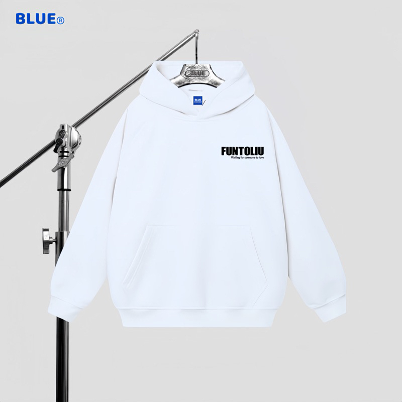 Áo Hoodie Funtoliu Brand Blue Streetwear Form Rộng Ulzzang Couple HD023