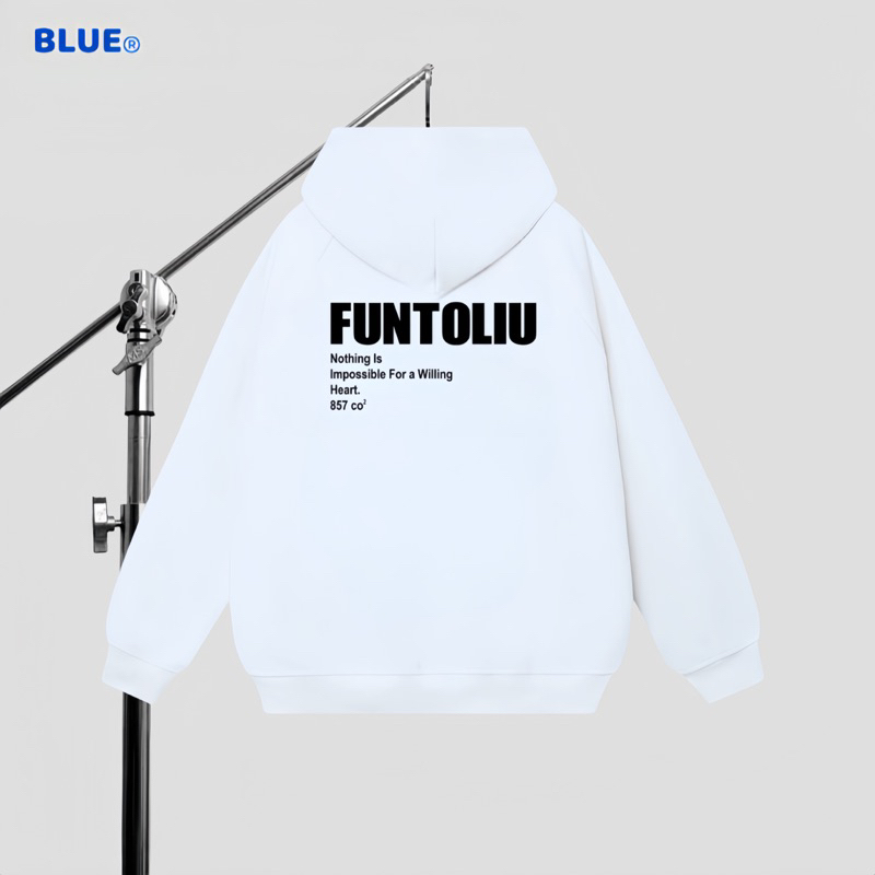 Áo Hoodie Funtoliu Brand Blue Streetwear Form Rộng Ulzzang Couple HD023