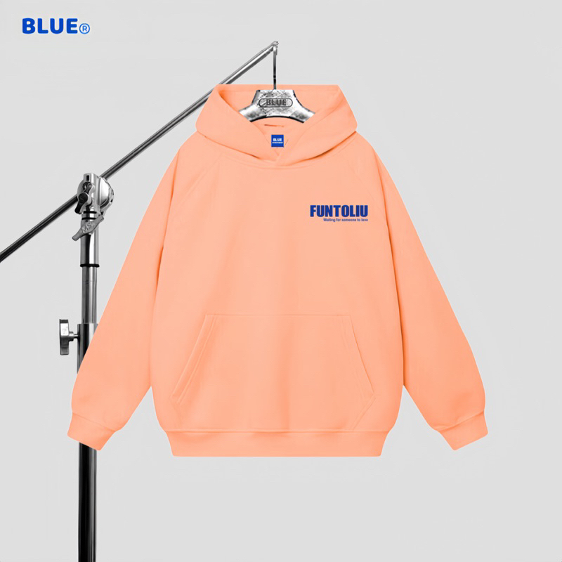 Áo Hoodie Funtoliu Brand Blue Streetwear Form Rộng Ulzzang Couple HD023