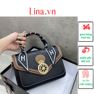 Túi xách nữ cầm tay, đeo chéo Bailinniao A14 Đen size 22