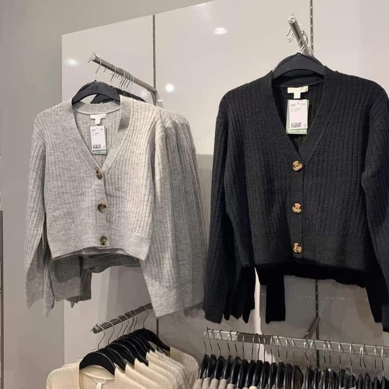 Áo cardigan len HM auth