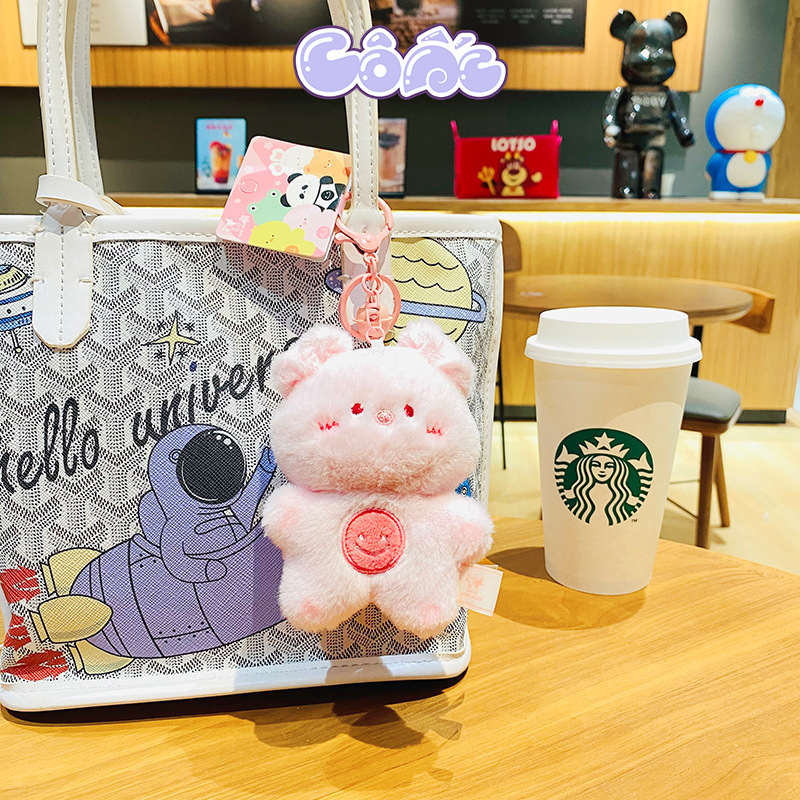 Móc Khóa Gấu Bông Nhiều Màu Có Chuông Đáng Yêu G01