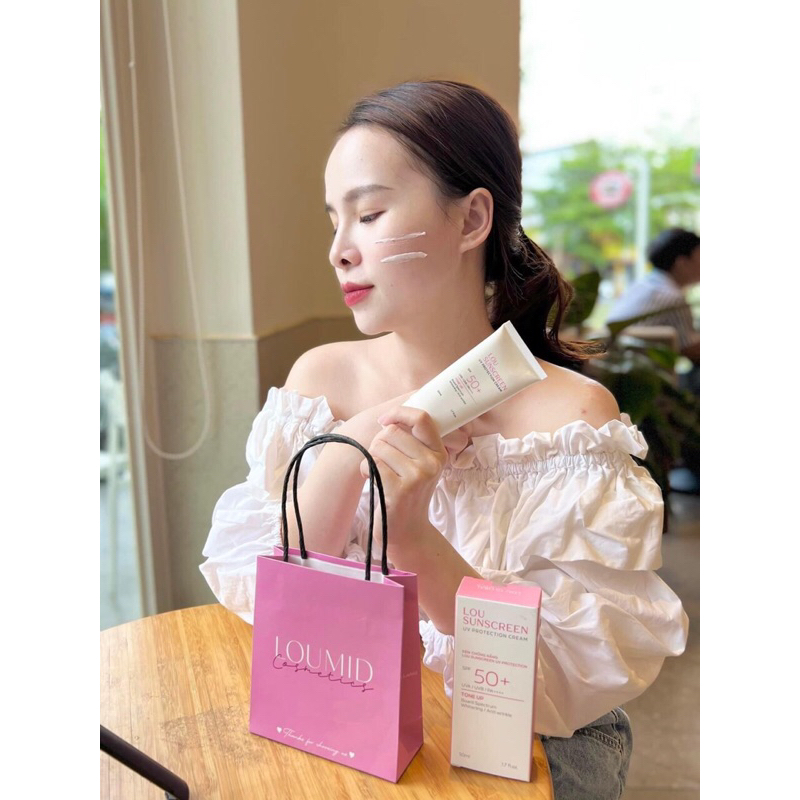 - Kem Chống Nắng Lou Sunscreen kiềm dầu - Dưỡng Trắng Nâng Tông - Chống Tia UV
